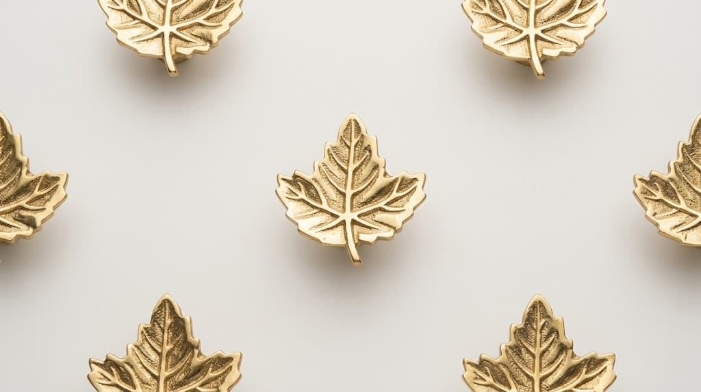 Golden Brass Brass Knob / Antique Knob Antique Knob / Brass Knob / Leaf Knob