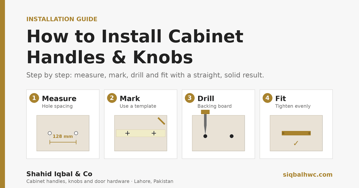 How to install cabinet handles and knobs