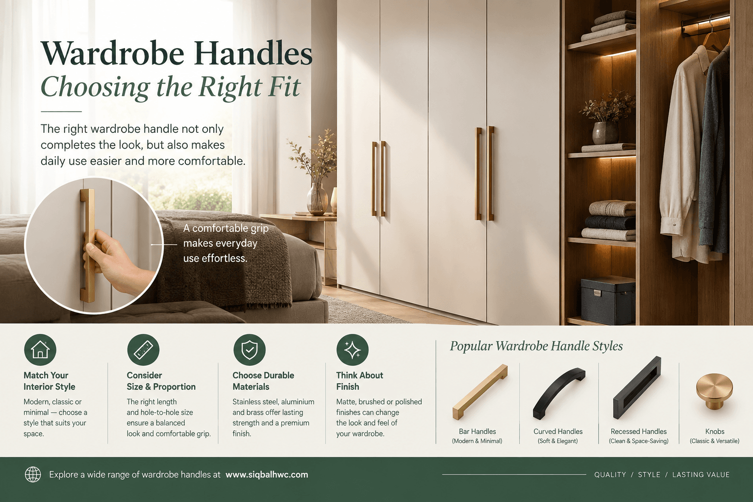 Wardrobe Handles: Choosing the Right Fit