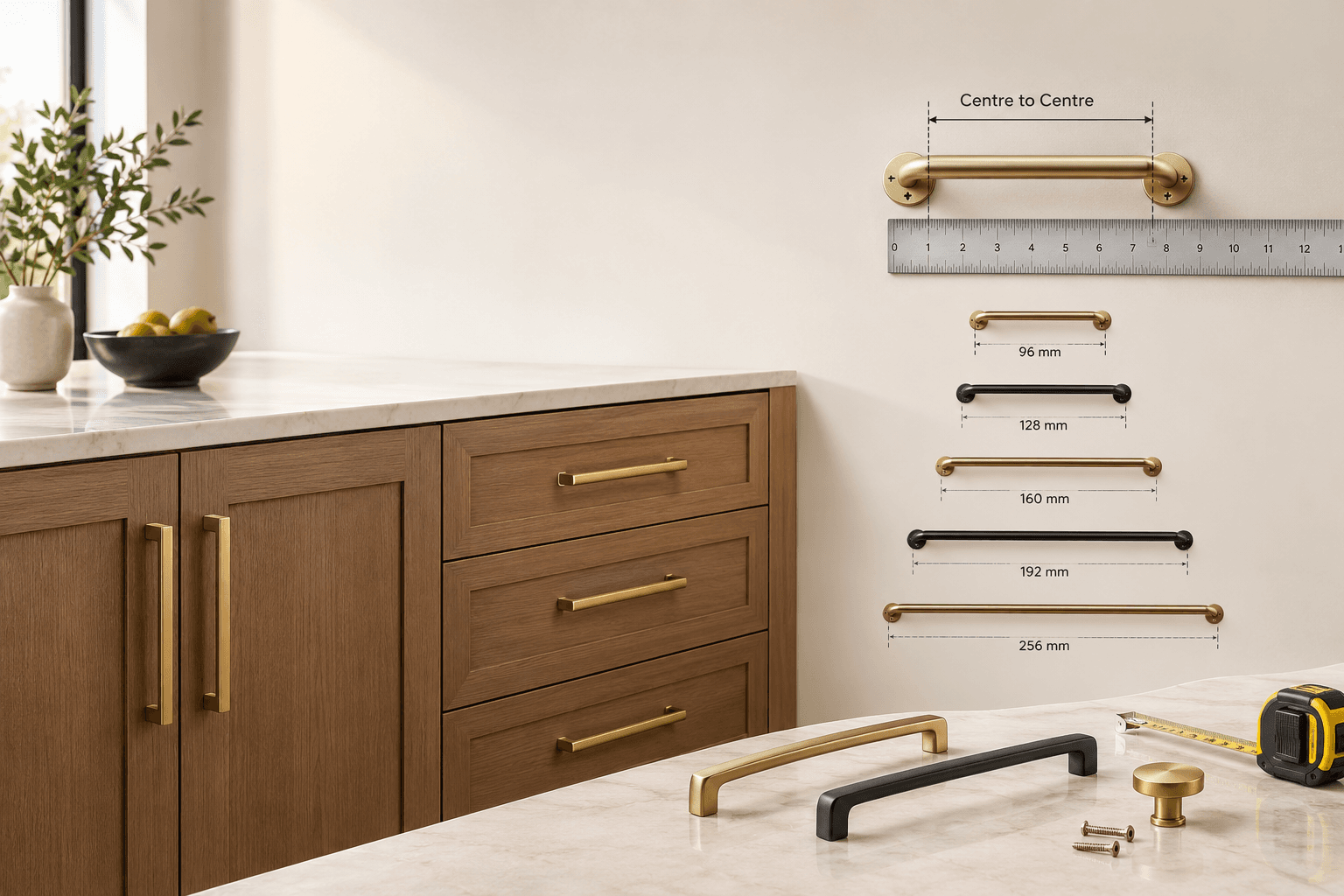 Cabinet Handle Size Guide: How to Choose the Right Size for Your Cabinets